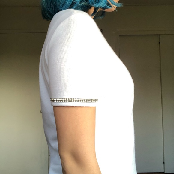Zara diamanté sleeve T-Shirt - Picture 5 of 5